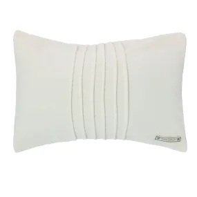 Velvet Ecru cushion with pin tuck detail