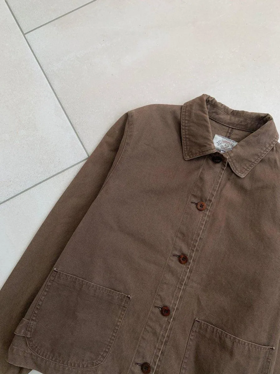 (W:M) Armani 1990s Washed Cotton Cropped Work Blouson