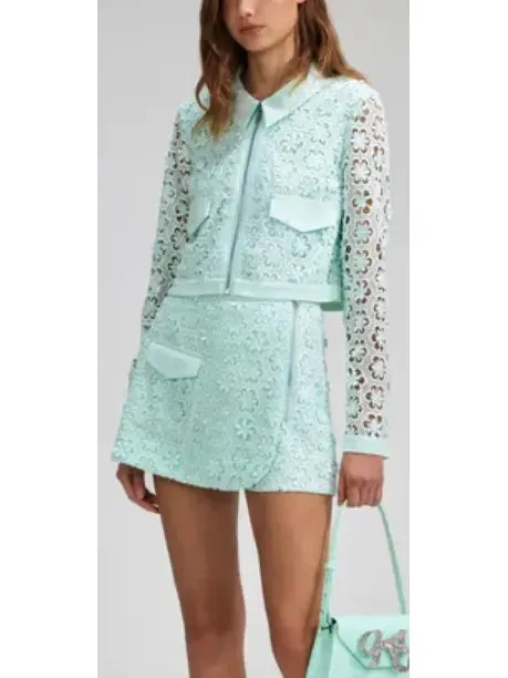 Women’s Daisy Guipure Lace Jacket and Skort Set